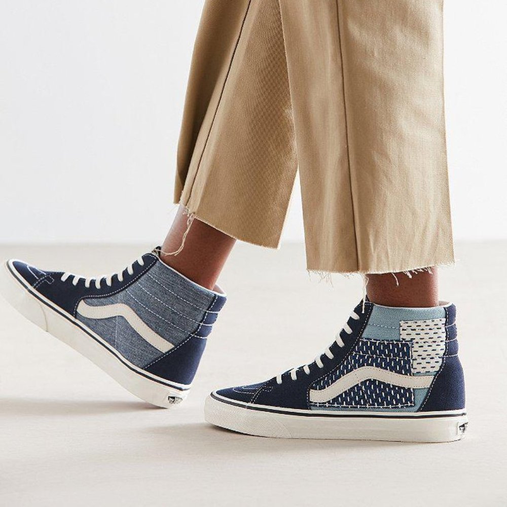 Vans SK8-Hi Top Patchwork Sneakers Size 7 Womens